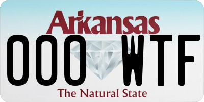 AR license plate 000WTF