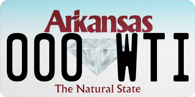 AR license plate 000WTI