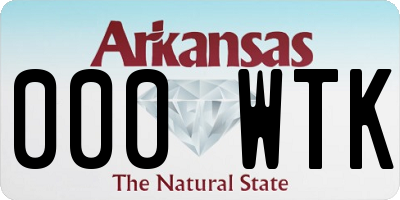 AR license plate 000WTK