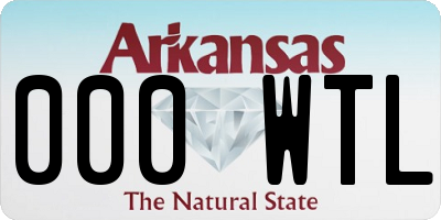 AR license plate 000WTL