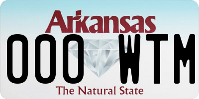AR license plate 000WTM