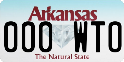 AR license plate 000WTO