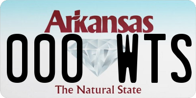 AR license plate 000WTS