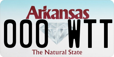 AR license plate 000WTT