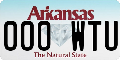 AR license plate 000WTU