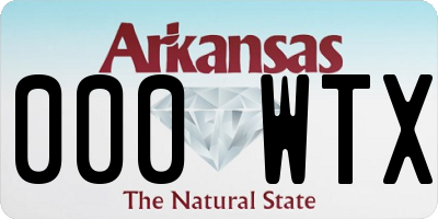 AR license plate 000WTX