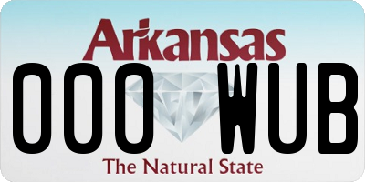 AR license plate 000WUB