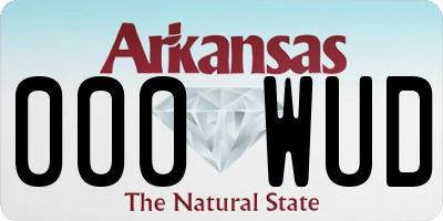 AR license plate 000WUD