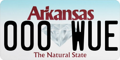 AR license plate 000WUE
