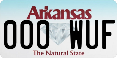AR license plate 000WUF