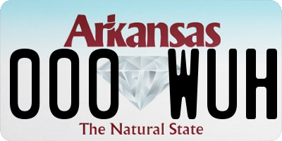 AR license plate 000WUH