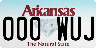 AR license plate 000WUJ