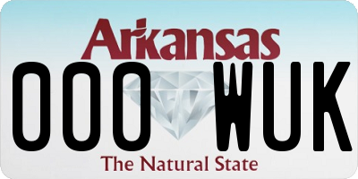 AR license plate 000WUK