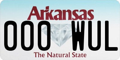 AR license plate 000WUL