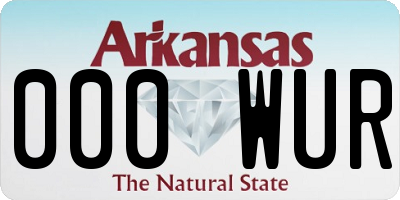 AR license plate 000WUR