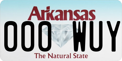 AR license plate 000WUY