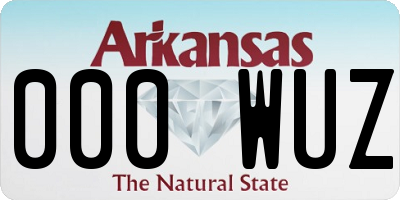 AR license plate 000WUZ