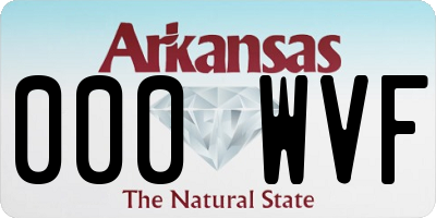 AR license plate 000WVF