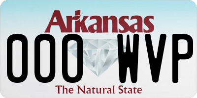 AR license plate 000WVP