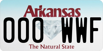 AR license plate 000WWF