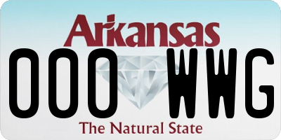 AR license plate 000WWG