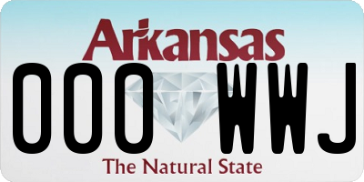 AR license plate 000WWJ