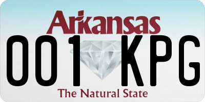 AR license plate 001KPG