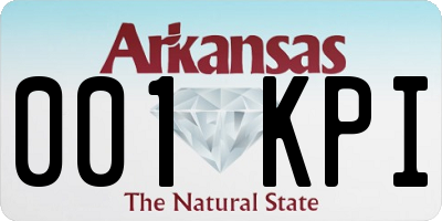 AR license plate 001KPI