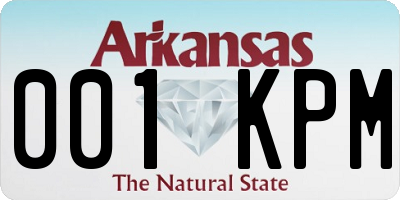 AR license plate 001KPM