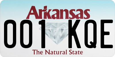 AR license plate 001KQE