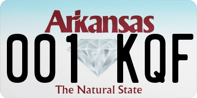 AR license plate 001KQF