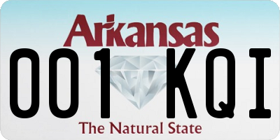 AR license plate 001KQI