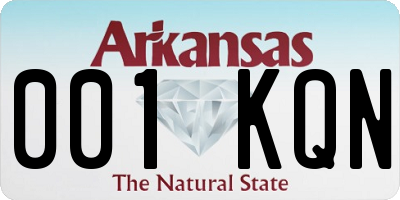AR license plate 001KQN