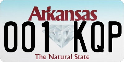 AR license plate 001KQP