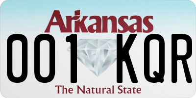 AR license plate 001KQR