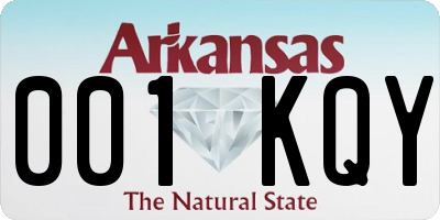 AR license plate 001KQY