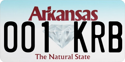 AR license plate 001KRB