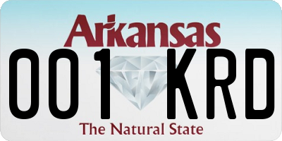 AR license plate 001KRD