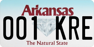AR license plate 001KRE