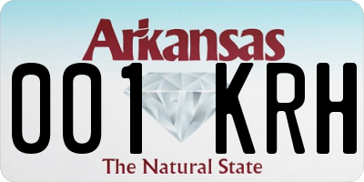 AR license plate 001KRH
