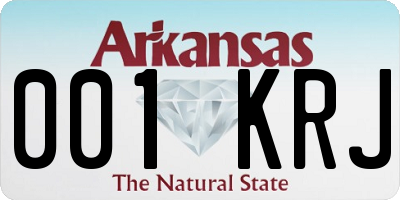 AR license plate 001KRJ