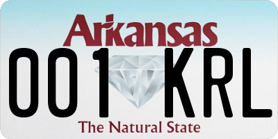 AR license plate 001KRL