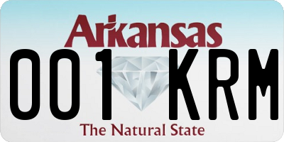 AR license plate 001KRM