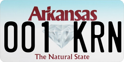 AR license plate 001KRN