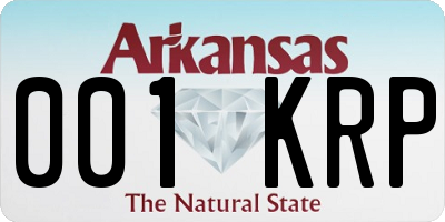 AR license plate 001KRP