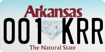 AR license plate 001KRR
