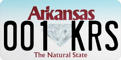AR license plate 001KRS