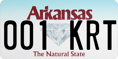 AR license plate 001KRT