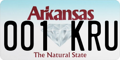AR license plate 001KRU