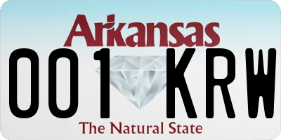 AR license plate 001KRW
